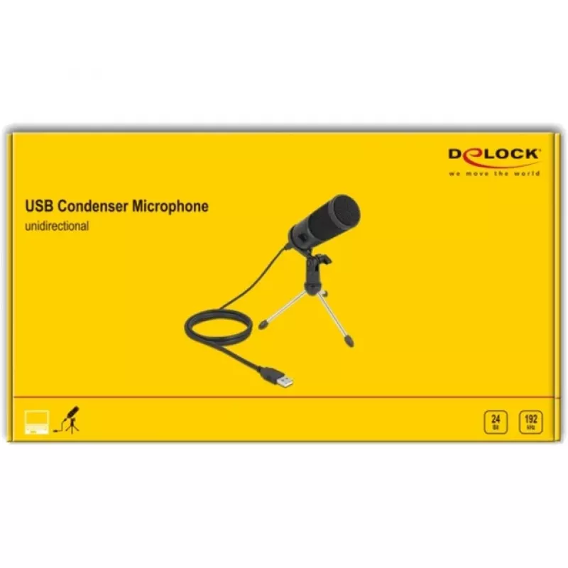 Delock - Mikrofon - USB - Schwarz (66832)