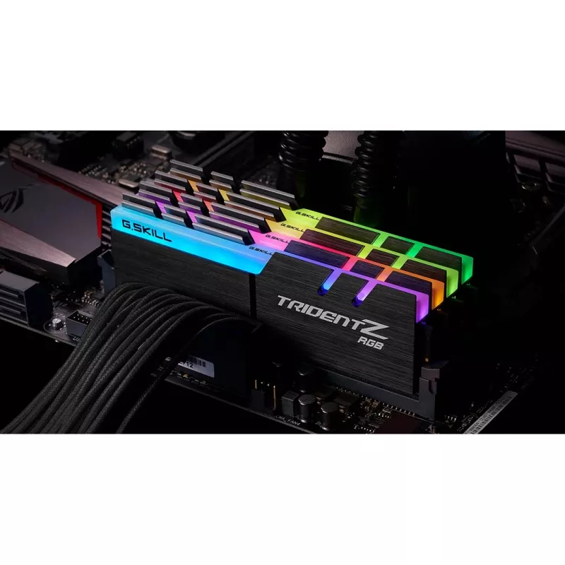 DIMM 32 GB DDR4-3600 (4x 8 GB) Quad-Kit, Speicher schwarz, F4-3600C16Q-32GTZRC, Trident Z RGB, INTEL XMP