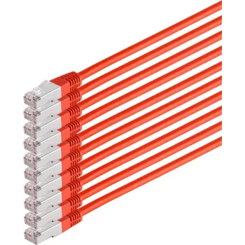 Netzwerkkabel ShiverPeaks 75711-H0.5R-SET10 Cat 6 S/FTP PIMF, 0,5 m, 10er-Set