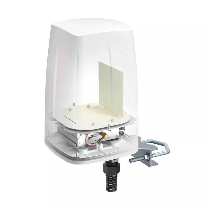 Omnidirektionale Netzwerkantenne QuWireless QuSpot A140S-A, PoE/LAN, 0,694–2,7 GHz, bis zu 4 dBi, weiß