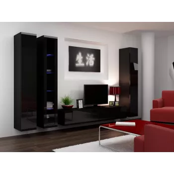 Cama TV-Ständer VIGO '180' 30/180/40 schwarz/schwarz glänzend