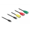 DeLOCK 4-Port USB 2.0 Kabel-Hub USB Type-C auf 3 x USB-A Buchse + 1 x USB-C Stecker