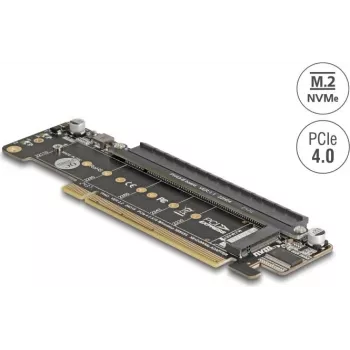 DELOCK PCI Express 4.0 x16 Karte auf 2x M.2 Key M NVMe Steckplätze