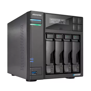 Asustor LOCKERSTOR 4 Gen2 (AS6704T) NAS Desktop Intel® Celeron® N N5105 4 GB DDR4 0 TB ADM Schwarz