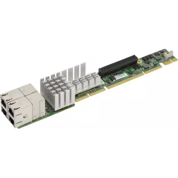 Super Micro Supermicro Zusatzkarte AOC-UR-i4XT 1U Ultra Riser – Netzwerkadapter – 10Gb Ethernet x 4 – für SuperServer 1028U-TR4T+, 6018U-TR4T+ (AOC-UR-i4XT)