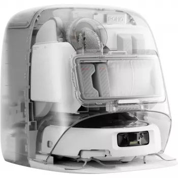 Staubsaugerroboter mit Wischfunktion DJI ROMO P (Wassertank-Version) — Grau/Weiß, 0,26 l Staub, 4 l Frischwasser / 3,2 l Schmutzwasser, 5000 mAh Batterie