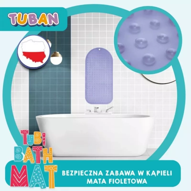 Rutschfeste Badematte Violett