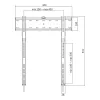 TV-Wandhalterung, 32-65 Zoll, fest, max. 40 kg