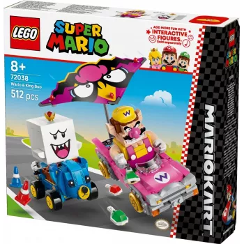 LEGO Bauspielzeug-Set 72038 Super Mario Mario Kart Wario King Buu Huu – Charakterfiguren und Streckenelemente