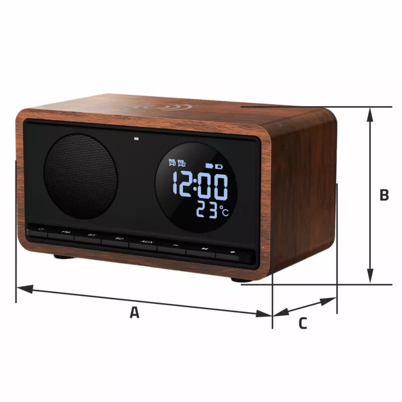 MANTA Radiowecker RDI912B Rimini Schwarz mit 12-Zoll-Anzeige und 8 GB Speicher