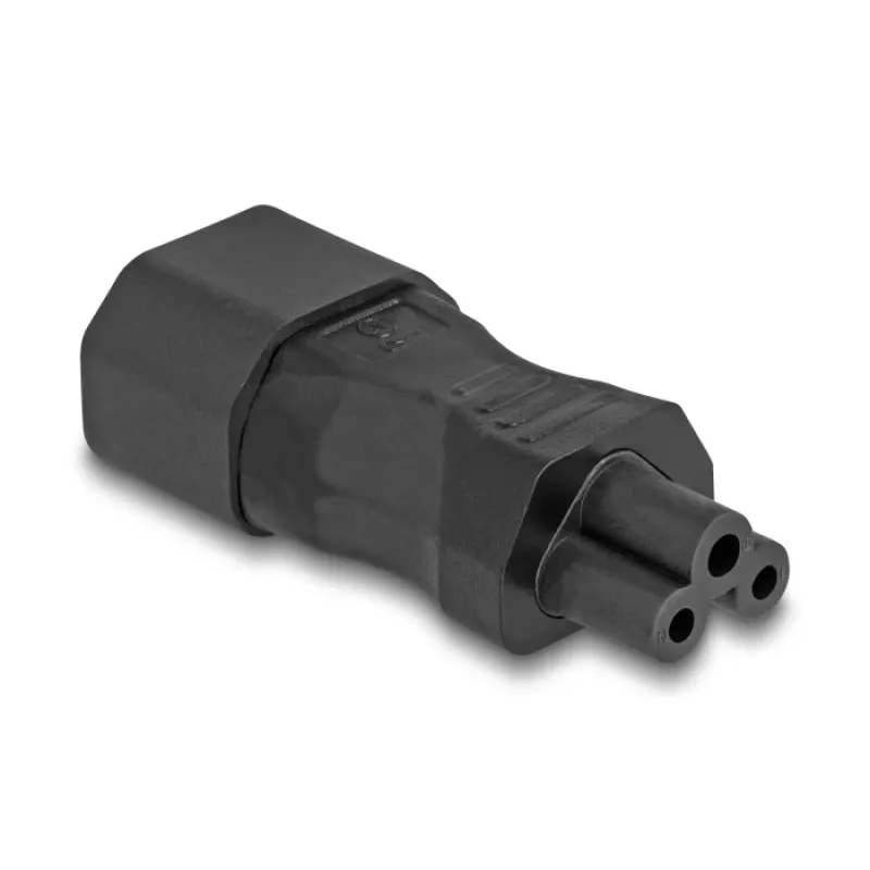 DeLOCK Netzadapter IEC 60320 C14 auf C5-Stecker 2,5 A gerade Schwarz