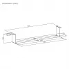 Maclean kompakter Kabelorganizer unter dem Schreibtisch, max. Belastung 5 kg, weiß, MC-107 W