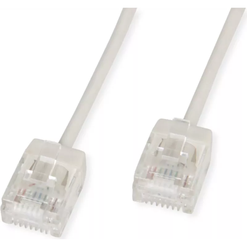 ROLINE UTP Patchkabel Cat.6A Ultra- kurzer RJ45 Grau 1m - Netzwerk - UTP (21.15.4401)