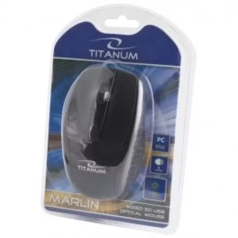 TITANUM TM110K Maus beidhändig USB Typ-A optisch 1000 DPI