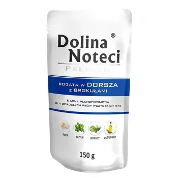 Dolina Noteci Premium reich an Kabeljau mit Brokkoli - Nassfutter für Hunde - 150 g