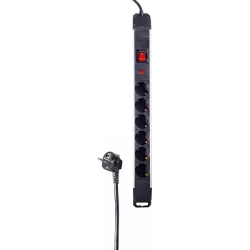 Stromverteilereinheit PDU ShiverPeaks BS09-20165 6 AC-Steckdosen Schwarz