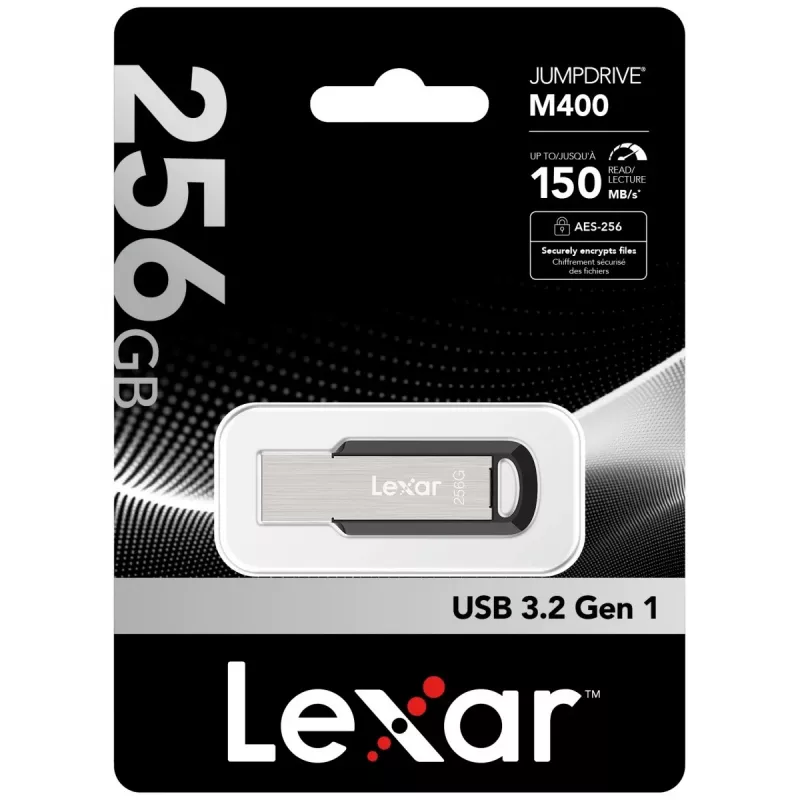 “Lexar JumpDrive M400” USB-Stick 256 GB USB Type-A 3.2 Gen 1 (3.1 Gen 1) Silber