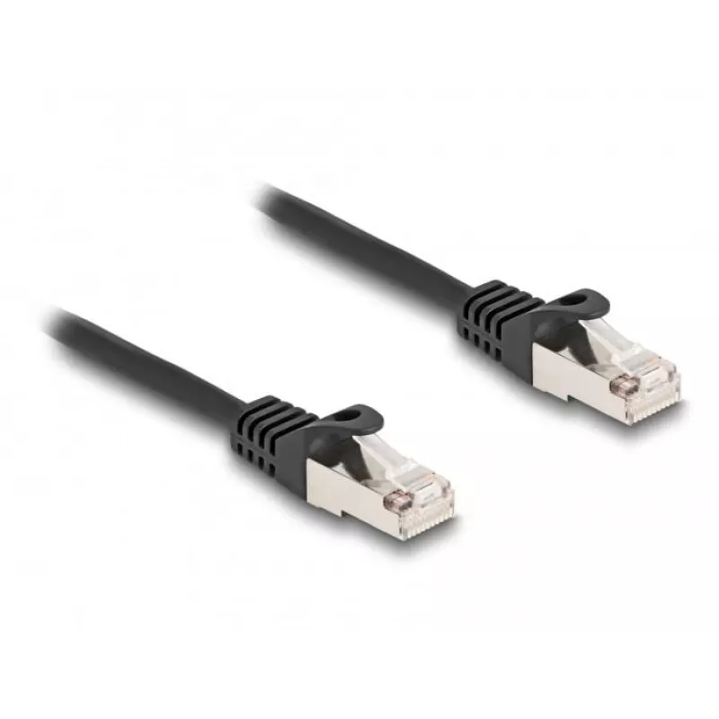 Netzwerkkabel DeLOCK RJ50 Stecker auf RJ50 Stecker S/FTP 0,25 m Schwarz