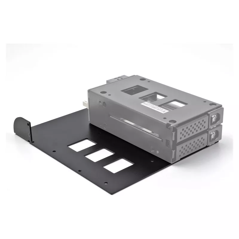 Montagerahmen DeLOCK 5,25 Zoll Metall-Einbaurahmen für 2 x Mobile Rack 47011 47005