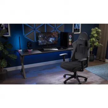 CORSAIR - TC100 RELAXED Gaming-Stuhl (Stoff – Grau/Schwarz)