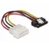 SATA HDD-Kabel DeLOCK 60120 4-polig Stecker mit Metallclip gerade 0,12 m