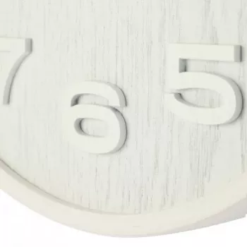 NeXtime 3096WI - Wanduhr - Quarzuhr - Rund - Weiß - Holz - Holz