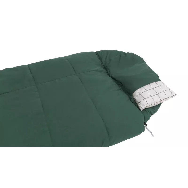 Schlafsack Outwell Camper Prime halbrechteckig 900×2350 mm, max. Benutzergröße 200 cm, Baumwolle/Polyester, grün