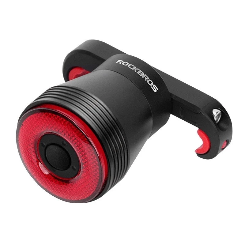 Rockbros Q5 schwarzes Rücklicht für Fahrräder mit intelligentem STOP-System