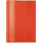 Schulbuchumschlag HERMA A5 transparent/rot PP