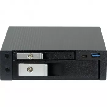 HDD-Dock INTER-TECH ST-7227U für 2,5-Zoll- und 3,5-Zoll-Laufwerke, USB 3.0 mit Type-C und Type-A