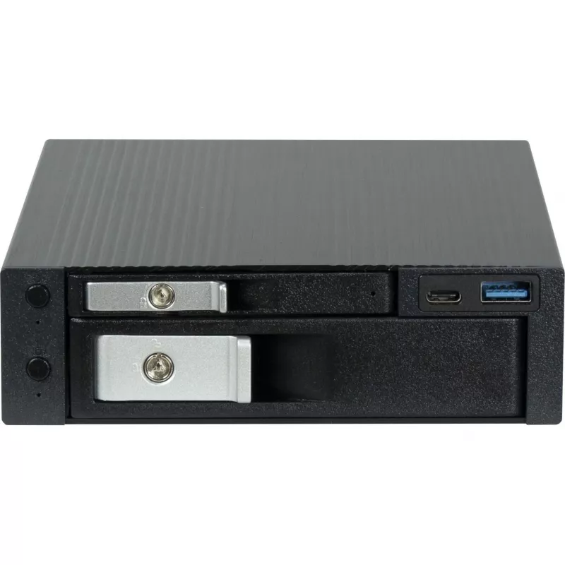 HDD-Dock INTER-TECH ST-7227U für 2,5-Zoll- und 3,5-Zoll-Laufwerke, USB 3.0 mit Type-C und Type-A