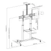 Sbox FS-3610 Bodenständer für ultra-große LED-Fernseher 60-100 100kg Weiß