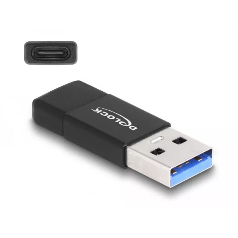 DeLOCK 60001 Adapter USB A USB C Schwarz