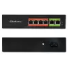 Ethernet PoE Switch QOLTEC 52289 — 4x RJ45 PoE-Ports, 2x RJ45 Uplink, 65W PoE-Budget