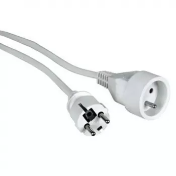 Netzkabel LOGON PSPC03W — 3 m, weiß, Netzstecker Typ F