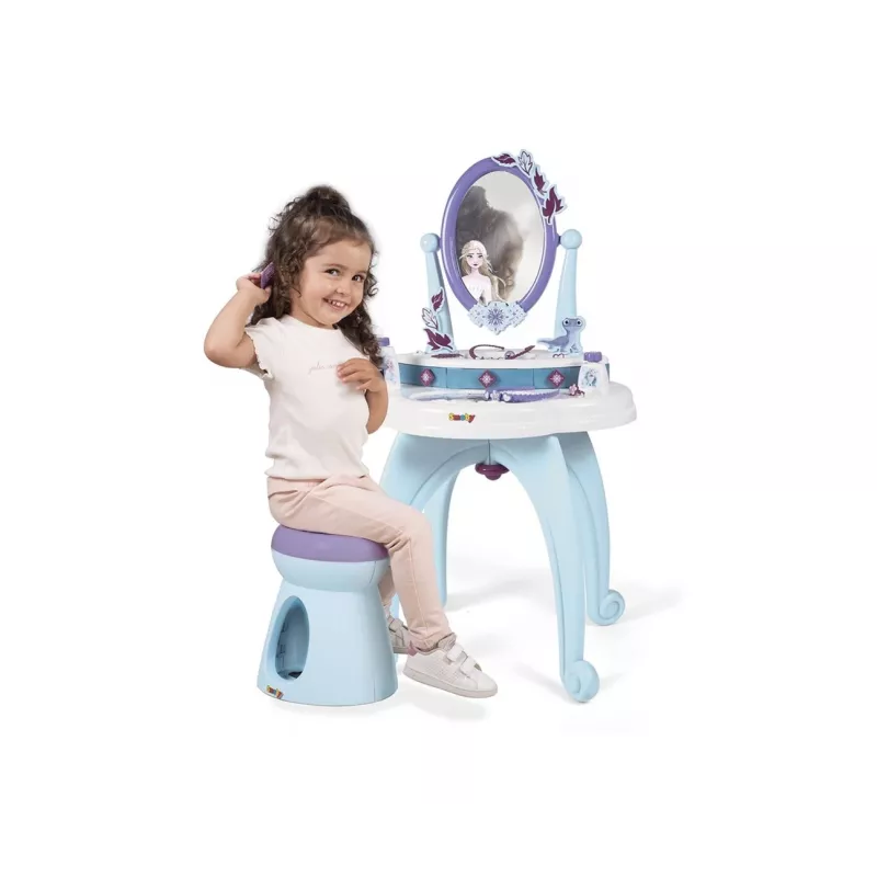 Smoby Frozen 2-in-1 Frisiertisch Blau Lila 3 bis 6 Jahre