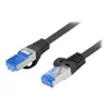 Netzwerkkabel LANBERG PCF6A-10CC-0100-BK — Cat6a S/FTP, 1 m, RJ-45, schwarz