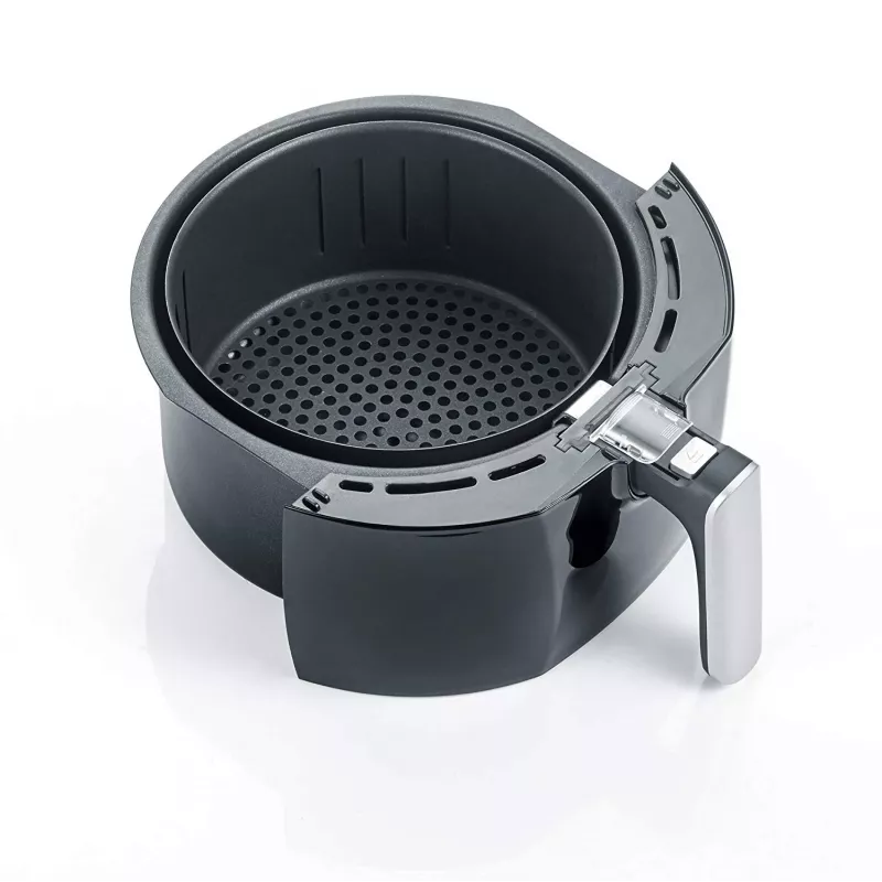 Severin 2430 Single 3,2 L Stand-alone 1500 W Heißluftfritteuse Schwarz, Edelstahl