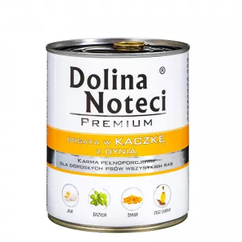 Dolina Noteci Premium reich an Ente mit Kürbis Nassfutter für Hunde 800 g