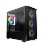 Montech X5M (B) Micro Tower PC-Gehäuse – Micro-ATX/Mini-ITX, 3x120mm vorne, 1x120mm hinten, unterstützt ATX-Netzteile, 2x3,5 Zoll + 4x2,5 Zoll, Schwarz