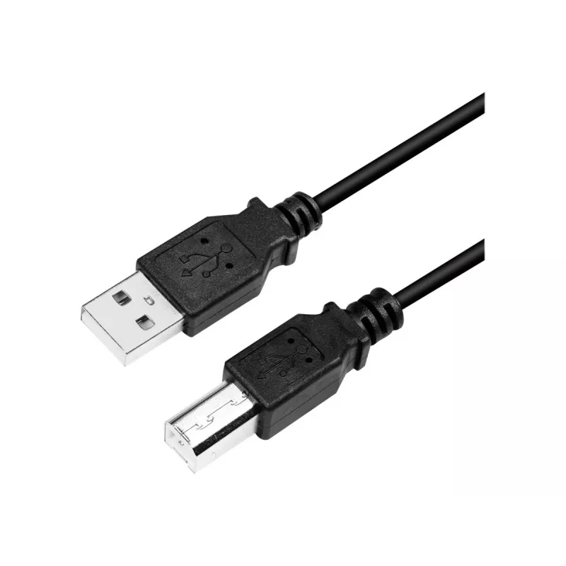 USB-Kabel LogiLink CU0007B USB 2.0 2 m USB A USB B Schwarz