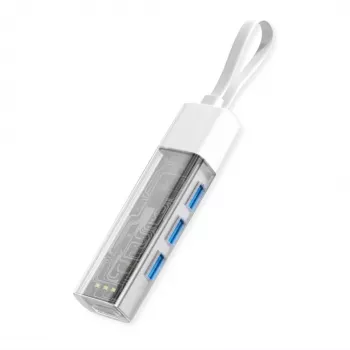 ROLINE mobiler USB 3.2 Gen 1 Hub, 4-fach, Typ A+C Anschlusskabel