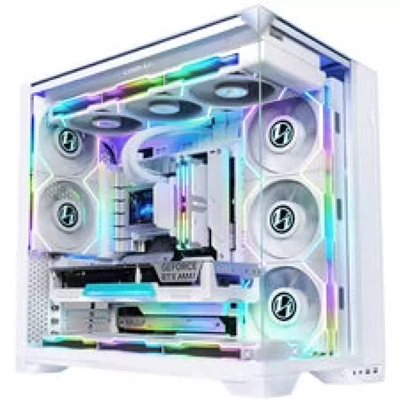 Lian Li O11 Vision Compact Gehäuse-Bundle + HydroShift II LCD-S 360TL AiO - Weiß