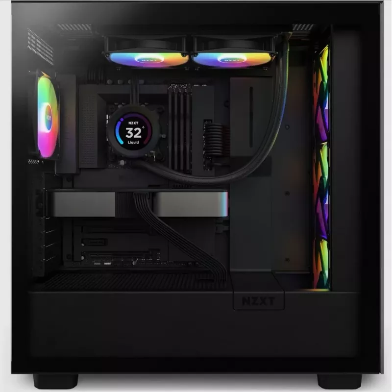 All-in-One-Flüssigkeitskühler NZXT Kraken Elite 240 RGB 12 cm Schwarz