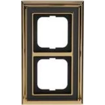 Busch Jaeger Rahmen 2-fach Messing poliert Anthrazit 1722-835 (1754-0-4639)
