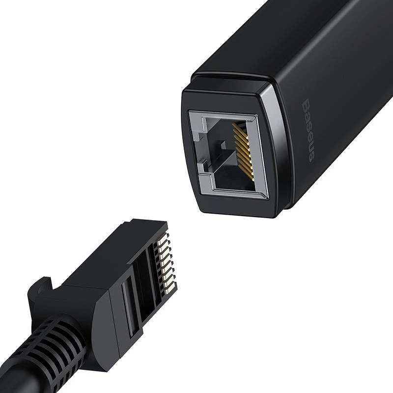 Netzwerkadapter Baseus Lite Series USB-C auf RJ45 (schwarz)