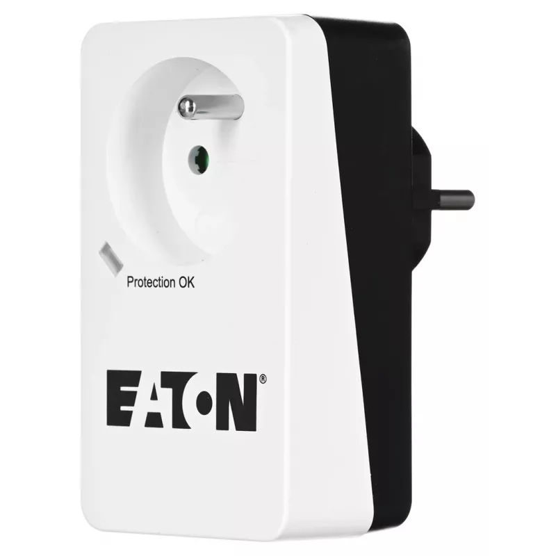 Überspannungsschutz-Box Eaton Protection Box 1 FR — 1 Typ-E-Steckdose, 220–250 V, 16 A, 4000 W, schwarz, kompakt