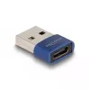 DeLOCK USB 2.0 Adapter USB Typ-A Stecker auf USB Typ-C Buchse blau