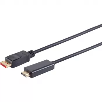 Video-Kabeladapter S/CONN 10-71075 10 m DisplayPort HDMI Typ A Schwarz