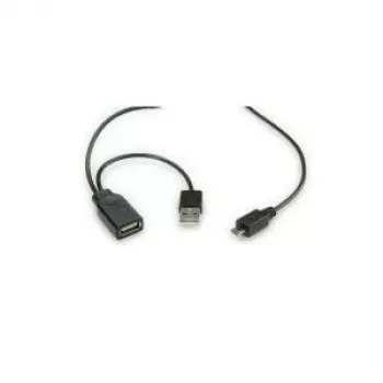 ROLINE USB 2.0 Y-Kabel - 2x Typ A (ST / BU) - Micro B ST - 1m - Geschirmt - USB 2.0 Typ Micro B - 1 mm (19.08.1009)